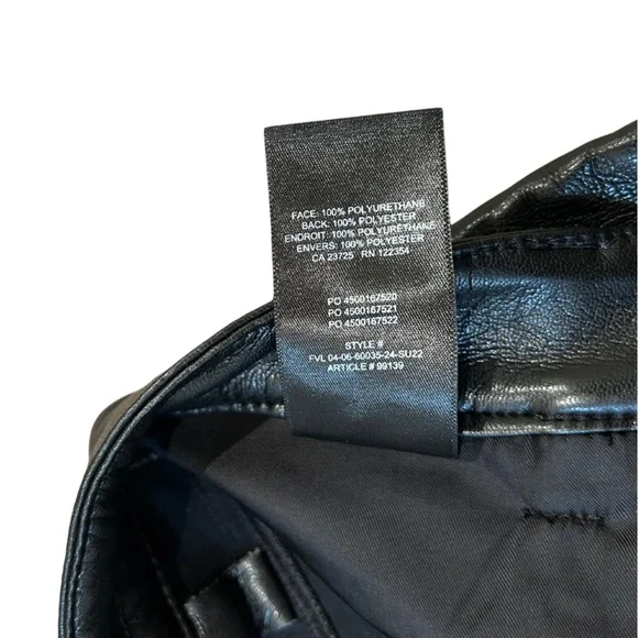 Aritzia Wilfred The Melina Vegan Leather High Waist Crop Pants | Black | Size 4 - Picture 7 of 7